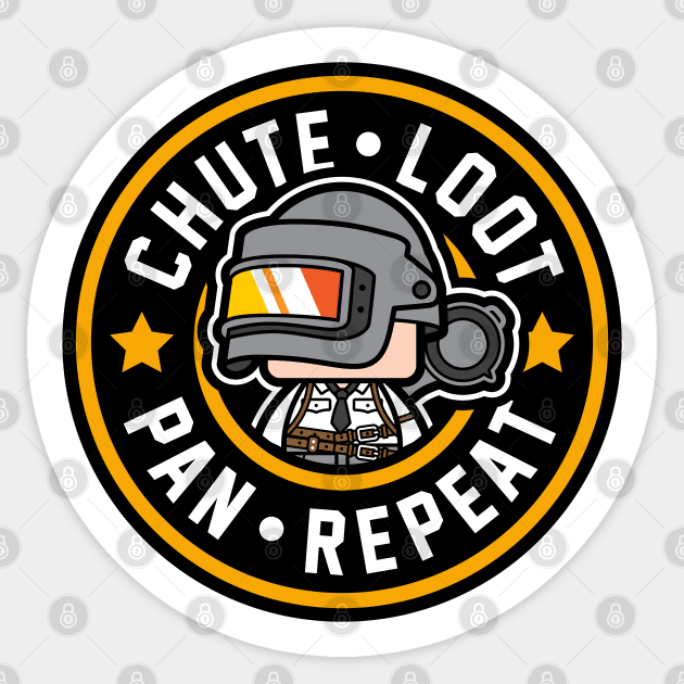 PUBG - Chute Loot Pan Repeat Sticker by chibifyproject